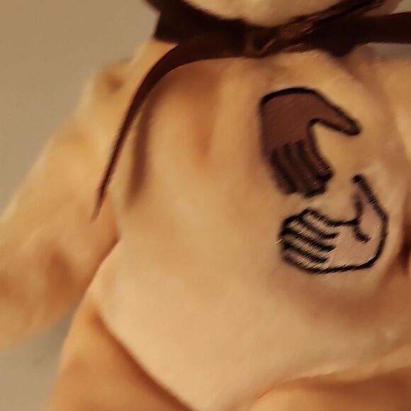 Charming Plush Bear with Bow - Picture 3 of 11